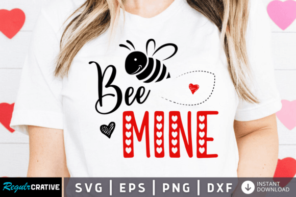 Bee Mine Svg, Valentine Svg Design