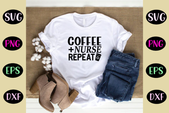 Coffee Nurse Repeat Svg Design
