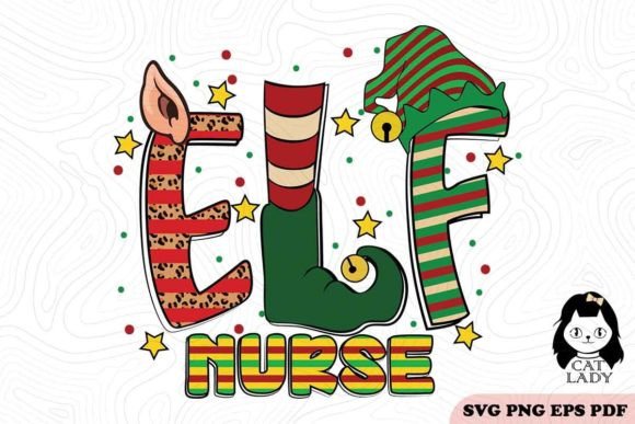 ELF Nurse Christmas SVG PNG: Graphics and Crafts in One