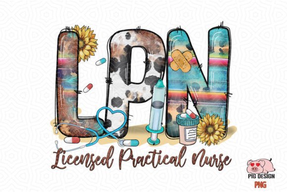 LPN Practical Nurse Sublimation SVG: Graphics and Crafts