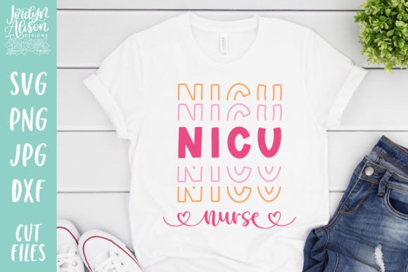 Nicu Nurse Stacked SVG for Crafts and Graphics