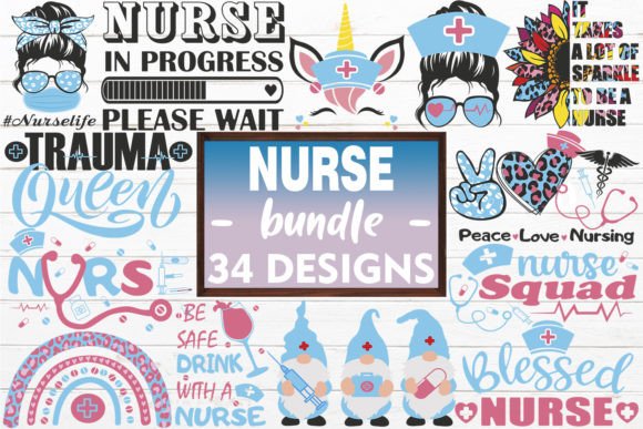 Nurse Bundle Svg Cut File for Graphics and Crafts