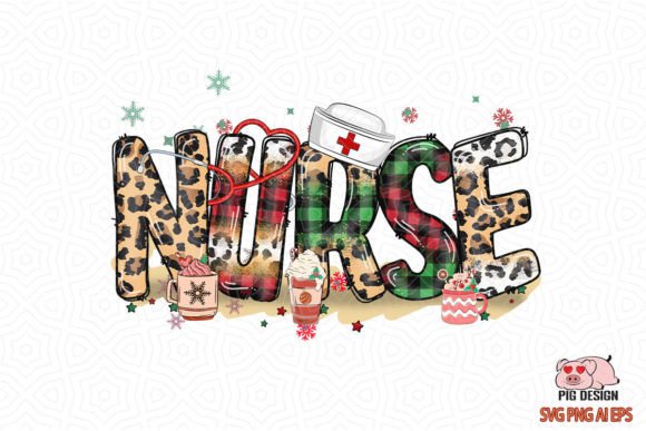 Nurse Christmas Sublimation SVG: Graphics & Crafts