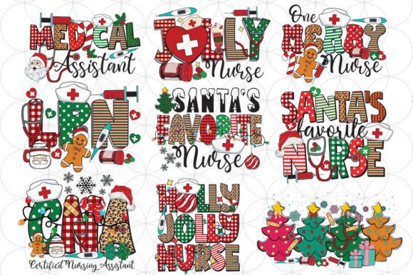 Nurse Christmas SVG Bundle Sublimation