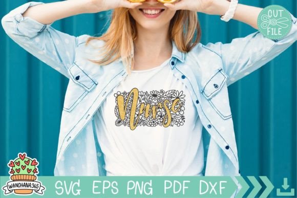 Nurse Floral Svg: Graphics & Crafts