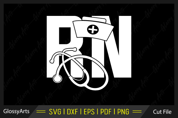Nurse RN Svg Printable Cut File: Graphics & Crafts for Digital Sellers