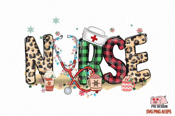 Nurse Stethoscope Christmas Sublimation Graphics