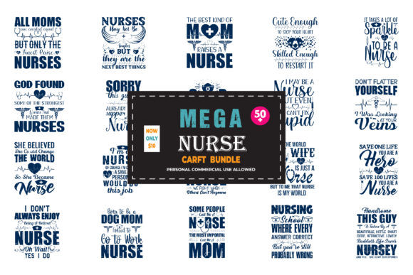 Nurse Typographic SVG Bundle