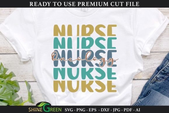 Oncology Nurse Stacked SVG Design Graphics