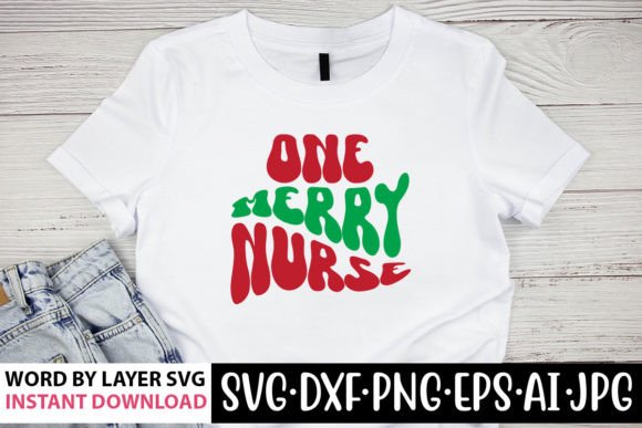 One Merry Nurse Retro SVG: Graphics and Crafts for Creative Brands