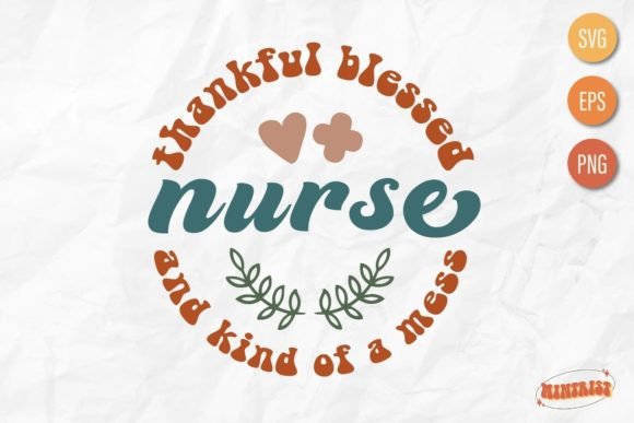 Retro Thanksgiving Nurse Design SVG Graphics