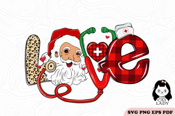 Santa’s Favorite Nurse Christmas SVG PNG